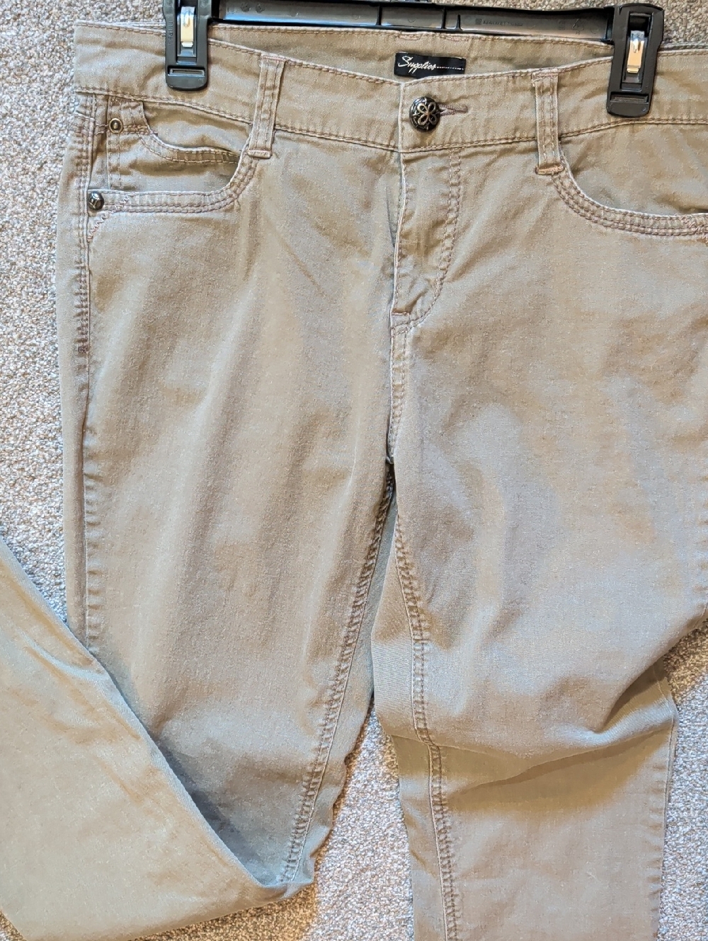 Signature Supplies Stretch Boot Cut Pants in Khaki Size 12